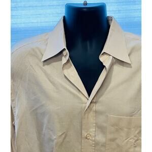 ERMENEGILDO ZEGNA Beige White Check Woven Cotton Shirt 15 1/2 39